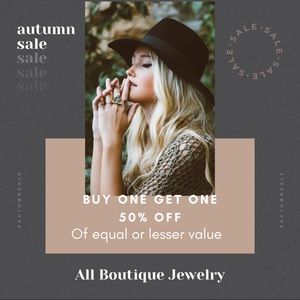 Buy one piece of jewelry and get the next 50% off!